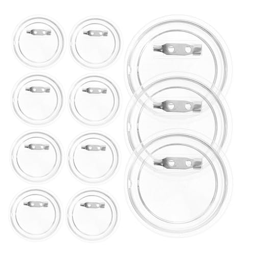 UKCOCO 25 Stück Transparent Runde Acryl Buttons Blanko Pins für DIY Bastelbedarf Vielseitige Foto Anstecker Klare Kunststoff Broschen ohne Bild für Partyprojekte von UKCOCO