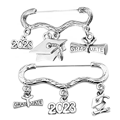 UKCOCO 2stücke Abschluss Brosche Pin Aus Legierung Mit Motiven Zum Schulabschluss Für Kleidung Rucksäcke Taschen Dekoration Für Absolventen von UKCOCO