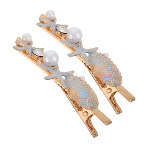 UKCOCO 2stücke Seestern Haarspangen Künstliche Muschel Stern Haarspangen Prinzessin Haarnadeln Für Frauen Mädchen Strand Hochzeit Frisur Werkzeug von UKCOCO