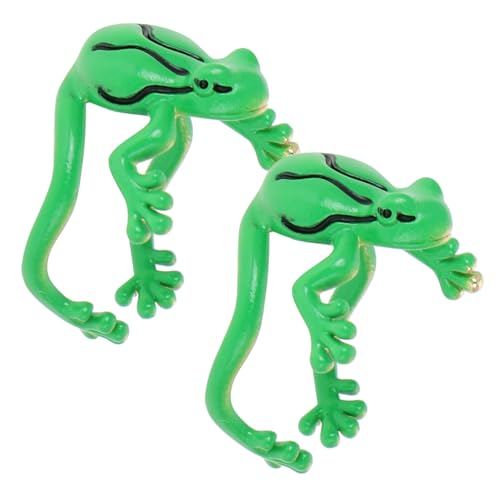 UKCOCO 2stücke Froschring Süße Verstellbare Ringe Für Damen Offene Banddesign Tierringe Leicht Diy Schmuck Accessoires von UKCOCO