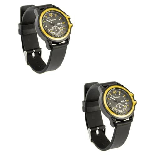 UKCOCO Geschenke Für Mädchen 2st Kinderuhr Armbanduhren Für Jungen Für Kinder Ansehen Reloj para Niños Dekorative Tasche Geschenk Analoge Uhr Einzigartig Damen Taschenuhr Silikon von UKCOCO