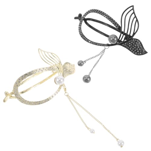 UKCOCO 2stücke Haarspangenclip Für French-twist Haarspangen Für Pferdeschwanz Haar-accessoires Für Frauen Dutthalter Mit Haarspangen Haarstyling-zubehör Für Mädchen Bananen-haarspangen Fü von UKCOCO
