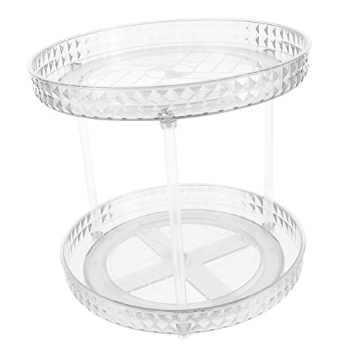 UKCOCO 2stufe Drehbarer Make-up-organizer Mit Rotations-parfümregal Für Schreibtisch Und Bad Aufbewahrungsregal Für Kosmetika Parfüm Und Utensilien Frei Drehbar von UKCOCO