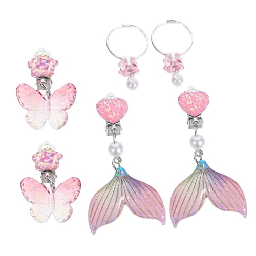 UKCOCO 3 Paare Mädchen Clip Ohrringe Ohrloch Design Süße Meerjungfrau Ohrclips für Farbenfrohe Ohren Dekoration im Set UKCOCO 3 Paare Mädchen Clip Ohrringe Ohrloch Design Süße Meerjungfrau Ohrclips für Farbenfrohe Ohren Dekoration im Set von UKCOCO