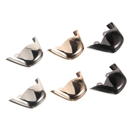 UKCOCO 3 Paare Metall Schuhspitzen Schutzkappen Hohe Absätze Schutzdekoration Spitze Abdeckungen für Damen High Heels in Gold Silber und Gunmetal Robust Modisch Einfach zu Montieren von UKCOCO