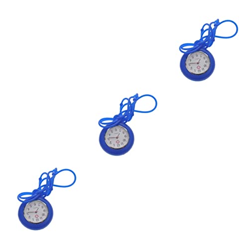 UKCOCO 3 STK Ansteckuhr Arzt Brosche Taschenuhr Silikon Quarz Taschenuhr Krankenschwesteruhr Brosche Taschenuhren Uhr Aus Zweiter Hand Fräulein Silikonhülle Elektronisch von UKCOCO