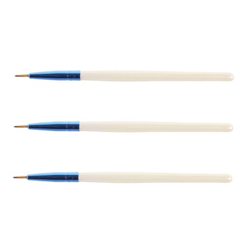 UKCOCO 3 Stück Präziser Kleiner Eyeliner Pinsel mit Weichen Langlebigen Borsten für Details Vielseitig für Concealer und Lidschatten für Professionelle und Private Augen Make Up von UKCOCO