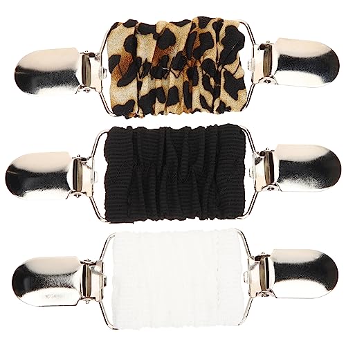 UKCOCO 3 Stück Teiliges Kleidkragen Clips Leopard Muster Verstellbare Cardigan Schal Clips für Damen zum Fixieren von Kleidern Strickjacken Schals bei Hochzeit und Party von UKCOCO