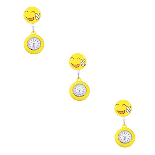 UKCOCO 3 STK Uhr Anstecknadel Für Männer Hängende Schwesternuhr Taschenuhr Clipuhren Aus Zweiter Hand Arzt Hängende Uhr Quarzuhren Student -Eisen-Legierung Pflege von UKCOCO