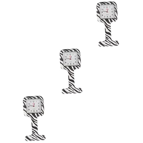 UKCOCO 3 Stücke Mode Uhren Für Damen Mädchen Uhr Damenuhr Uhr Taschenrevers Damen Revers Taschenuhr Silikon Taschenuhr Mode Taschenuhr Clip Taschenuhr von UKCOCO