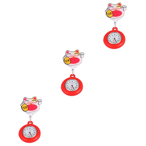 UKCOCO Teleskopuhr 3 Stücke Pflege Student Silikon Taschenuhr Tragbare Uhr Hängende Arztuhr Hängende Uhr Taschenuhr Für Männer Pulsuhr Geschenkuhr von UKCOCO