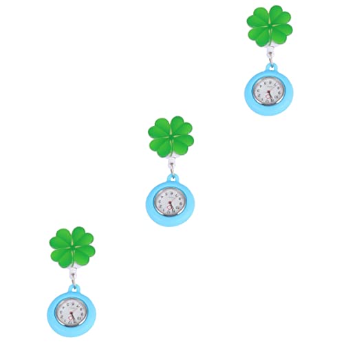 UKCOCO 3st Ansteckuhr Schwesternuhren Für Damen -Abzeichen Essentials Taschenuhren Für Herren Hängende Taschenuhr Abzeichen Uhr Fräulein Tier Uhrkette von UKCOCO