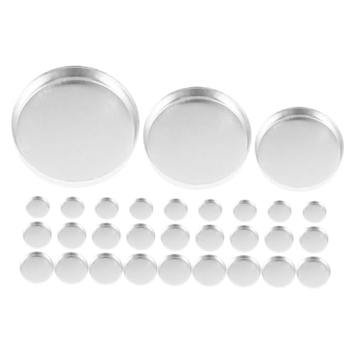 UKCOCO 30 Stück Teiliges Runde Aluminium Lidschatten Pans Nachfüllbare Kosmetikbehälter DIY Make Up Organizer für Lidschatten Highlighter zur Praktischen Aufbewahrung und Reise von UKCOCO
