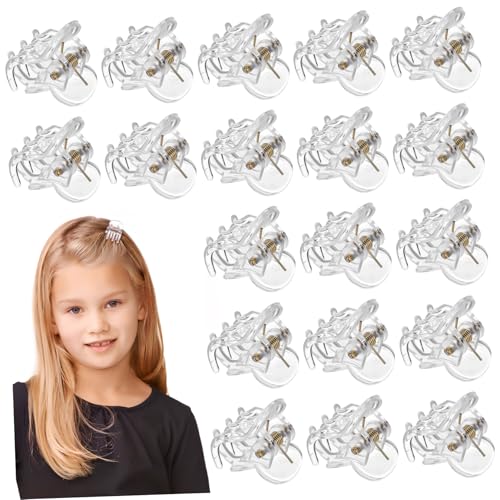 UKCOCO 36 Stück Teiliges Mini Haarklammern Transparent Pearlescent Kunststoff Haarkrallen Kleine Rutschfeste Haarspangen für Mädchen und Frauen Vielseitige Styling Clips mit Sanfter von UKCOCO