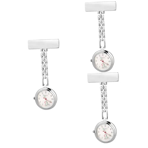 UKCOCO 3st Arzt Hängende Uhr Anstecknadel Für Männer Taschenuhren Für Herren Uhr Aus Zinklegierung Digitale Taschenuhr Pflegeuhr Damen Digitaluhren Revers Clip von UKCOCO