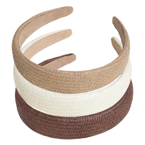 UKCOCO 3stücke Gewebtes Damen Stirnband Zartes Stirnband Für Party-kopfbedeckungen Vintage-haarreifen Gewebte Haarspangen Geeignet Für Festival-kopfschmuck Schickes Design Für von UKCOCO