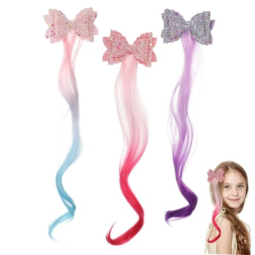 UKCOCO 3stücke Teiliges Bunte Haarspangen Mit Locken Niedliche Haarklammern Für Mädchen Stilvolle Haaraccessoires Für Partys Und Dress-up-events von UKCOCO