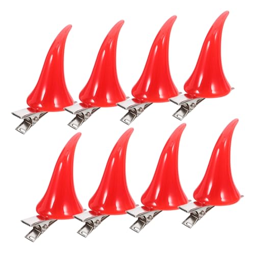 UKCOCO 4 Paare Gothic Ox Horn Haarclips Halloween Teufelshorn Haarschmuck Cosplay Clips Dekorative Haarspangen für Mädchen und Kostümpartys von UKCOCO