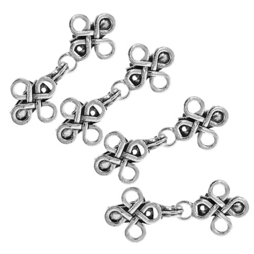 UKCOCO 4 Paare Vintage Cardigan Clips Strickjacken Verschluss Pins aus Robustem Zinklegierung für Damen Vielseitige Schal und Kleidungsclips zur Sicheren Fixierung und Modischen von UKCOCO