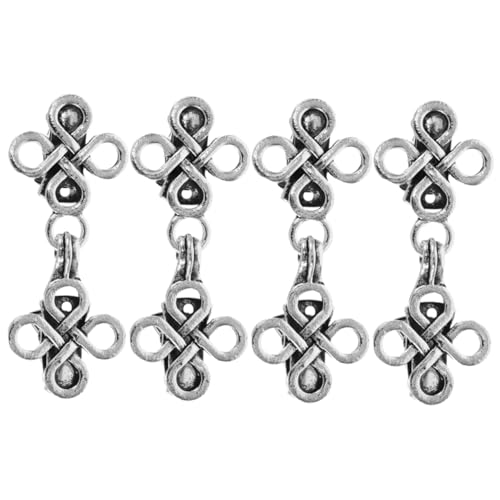 UKCOCO 4 Paare Vintage Strickjacken Clips Retro Pullover Clips Lochdesign Cardigan Broschen aus Zinklegierung für Damen Vielseitig Einsetzbar für Schals Oberteile und Vielseitige Outfits von UKCOCO