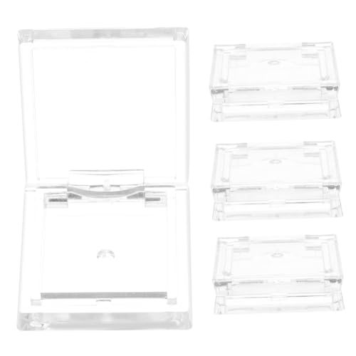UKCOCO 4 Stück Teiliges Quadratische Transparente Lidschattenpfannen aus Robustem Nachfüllbare Make Up Palette für Lidschatten Highlighter Kompakte Kosmetik Aufbewahrung von UKCOCO