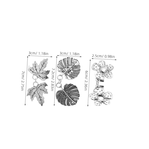 UKCOCO 4 Stück Teiliges Vintage Cardigan Clips mit Retro Legierung und Blumenmuster Vielseitige Schalverschluss und Mantel Accessoires Kleidungsklammern für Kleider Pullover und Schals von UKCOCO