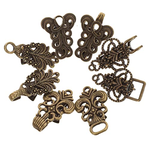 UKCOCO 4 Stück Vintage Kragenspangen Teiliges Broschen Clip für Pullover Cardigan Elegant Retro Design Strapazierfähiger Anstecknadel für Kleidung und Kragen von UKCOCO