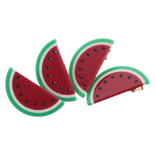UKCOCO 4stücke Wassermelonen-haarspangen Aus Acetat Süße Frucht-haarclips Cartoon-design Für Damen Für Sommer Und Täglichen Gebrauch von UKCOCO