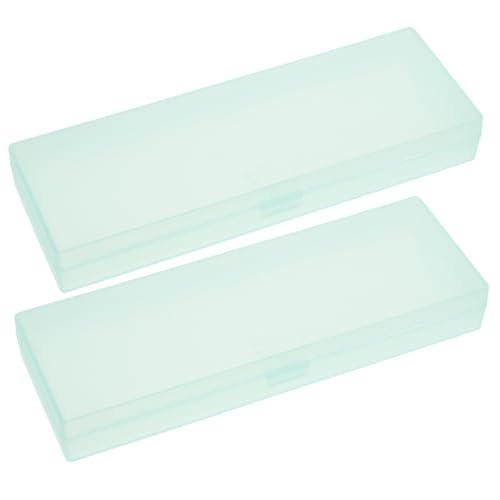 UKCOCO 4 büroartikel bürobedarf Pencil Box federmaeppchen Plastic Storage Box briefpapier Portable Pencil case Aufbewahrungstasche Etui Lagerung Schreibwaren-Box Mäppchen Student von UKCOCO