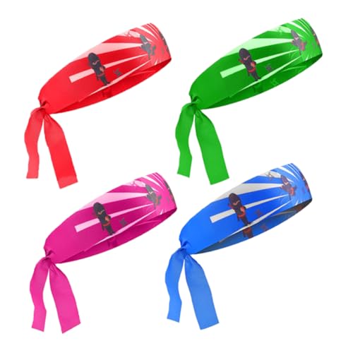 UKCOCO 4stücke Karate Stirnband Für Junge Mädchen Japanisches Stirnband Aus Weichem Stoff Multifunktionales Haarband Und Armband Für Partys Und Aufführungen von UKCOCO