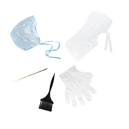 UKCOCO 5 Stück Haarfärbeset Teiliges Einweg Tool für Haarfärbung Färbehut Färbepinsel Schürze Handschuhe und Häkelnadel für Salon und Zuhause UKCOCO 5 Stück Haarfärbeset Teiliges Einweg Tool für Haarfärbung Färbehut Färbepinsel Schürze Handschuhe und Häkelnadel für Salon und Zuhause von UKCOCO