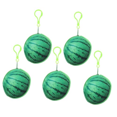 UKCOCO 5 Stück Simulierte Obstbeutel Plüsch Cartoon Wassermelonenform Münzgeldbörse Münzbeutel Kartenbeutel Kindergeldbörse Für Kinder Frauen Und Mädchen von UKCOCO