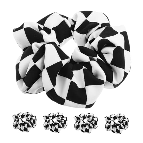 UKCOCO 5stücke Karierte Chiffon-haargummis Für Frauen Und Mädchen Elastische Haarbänder Vielseitige Haarschutz-accessoires Einfach Zu Befestigen Für Täglichen Gebrauch Und Partys von UKCOCO