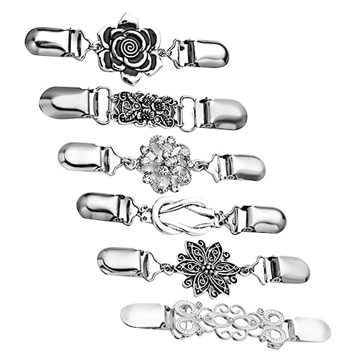 UKCOCO 6 Stück Teiliges Broschen Kleidungs Dekoration mit Blumenmotiv Pullover Clips Langlebige Anstecknadeln für Blusen Jacken und Cardigans Vielseitig Einsetzbar und Farbbeständig von UKCOCO