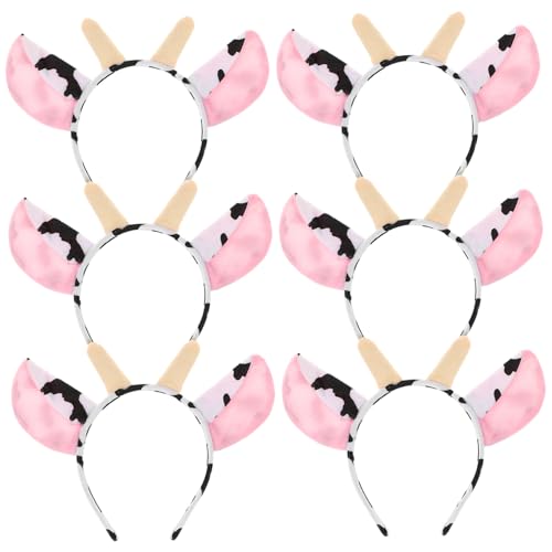 UKCOCO 6 Stück Teiliges Plüsch Haarreife Tierkopf Stirnbänder Weich Bequem für Karneval Fasching Geburtstag Party Haar Deko Jungen Mädchen von UKCOCO