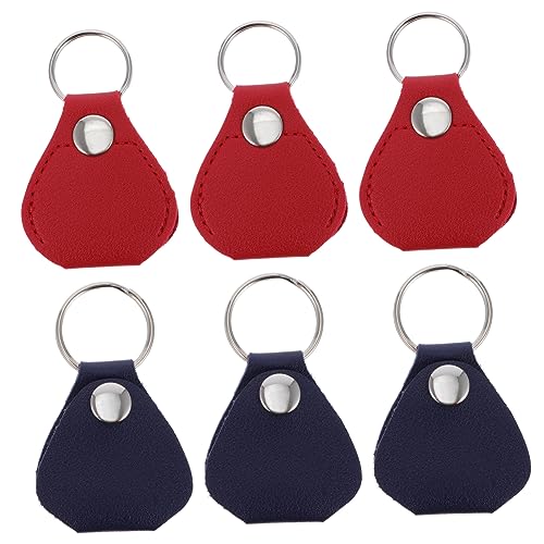 UKCOCO 6stücke Teiliges Gitarrenplektrum Aus Leder Schlüsselanhänger Organizer Praktischer Aufbewahrungskoffer Für Gitarristen Und Musikliebhaber von UKCOCO