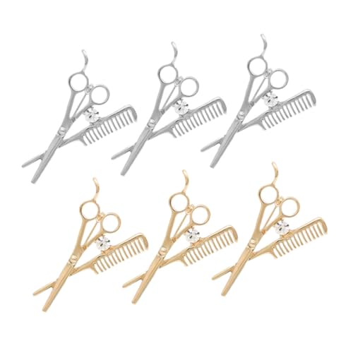 UKCOCO 8stücke Brosche Für Friseur Anzug Schmuck Friseurbrosche Friseurarbeitskleidung Dekor Corsage Geschenk Friseurabzeichen Friseurbeschilderung von UKCOCO