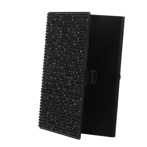 UKCOCO Aluminium Visitenkartenetui mit Strasssteinen Fingerabdruckresistenter Multifunktionaler Kartenhalter für Businesskarten Kreditkarten und Personalausweise Großes Fassungsvermögen von UKCOCO