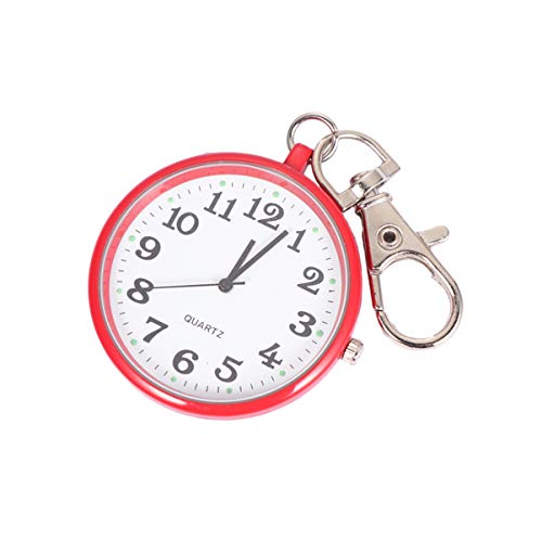 UKCOCO Ansteckuhr Taschenuhr mit Schlüsselschnalle Runde Taschenuhr Keychain Uhr Tragbare Unisex Halskette Watch Brosche FOB Watch für 2022 Abschlussstudenten Geschenke von UKCOCO