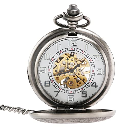 UKCOCO Antike Taschenuhr Mechanische Uhr Halskette Mit Taschenuhr Alt Herren Taschenuhren Antike Stoppuhr -taschenuhr Mechanische Taschenuhr Komplett Automatisch Rucksack Mann von UKCOCO