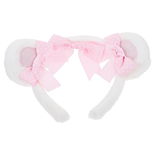 UKCOCO Bärenohren Haarband mit Schleife Dekoratives Stirnband für für Partys Festivals Cosplay und Feiern Vielseitiges Haaraccessoire für Damen von UKCOCO