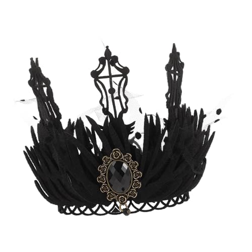 UKCOCO Barock Gothic Tiara Haarschmuck Damen Krone Vintage Kopfstück für Hochzeit Party Braut Kostüm Elegant und Bequem für Frauen Geeignet von UKCOCO