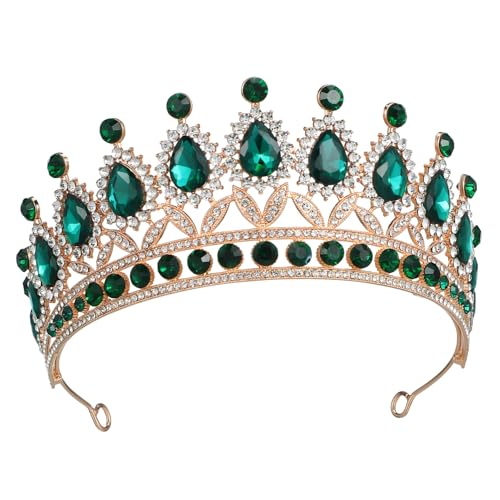 UKCOCO Barock Tiara für Erwachsene Leichtes Komfortables Stirnband mit Funkelnden Strasssteinen Luxuriöses Design für Hochzeit Geburtstag Party und Bühnenauftritte von UKCOCO