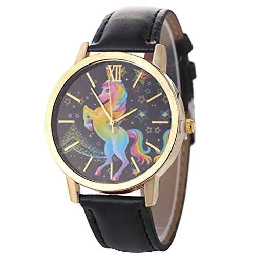 UKCOCO Betrachten Sportuhr Casual Armbanduhr Quarz Armbanduhr Cartoon Einhorn Armbanduhr Silikon Strap Slim Uhren für Kinder Studenten () Reloj para Niños Kinderkarikatur von UKCOCO