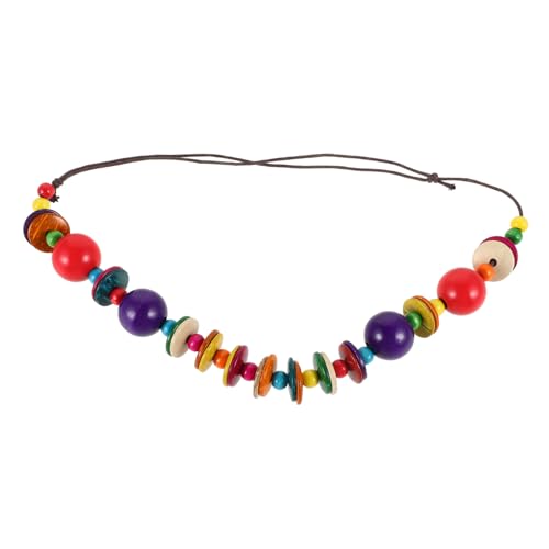 UKCOCO Boho Stil Perlenkette Damen Kokosnussschale Halskette Bunte Mehrreihige Ethno Schmuck Für Alltag Hochzeit Party von UKCOCO
