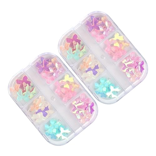 UKCOCO Boxen Schöne Diy Nagel Schleifen Dekore Mädchen Maniküre Zubehör Kleine Dekore von UKCOCO