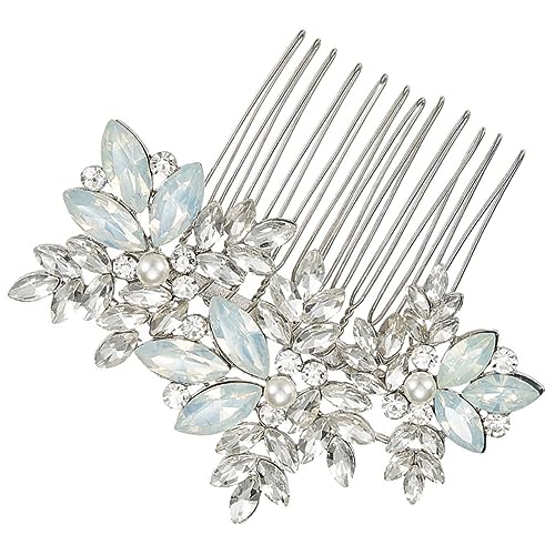 UKCOCO Braut Haarkamm aus Hochwertigem Silbermetall mit Kristallverzierung für Hochzeiten Bälle und Besondere Anlässe Haaraccessoire für und Mädchen UKCOCO Braut Haarkamm aus Hochwertigem Silbermetall mit Kristallverzierung für Hochzeiten Bälle und Besondere Anlässe Haaraccessoire für und Mädchen von UKCOCO