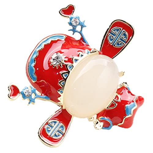 UKCOCO Chinesische Stil Brosche Pin Fein Gearbeitete Figurine für Mädchen Langlebig und Praktisch Anstecknadel mit Sicherem Verschluss für Jacken und Pullover von UKCOCO