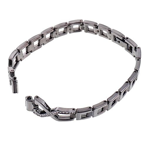 UKCOCO Querverbindungsband Uhr Diamant Uhrenarmband Aus Edelstahl Uhrenarmband Aus Strass Kompatibler Diamant Kristall-Strass-uhrenarmband Gürtel Kompatibel Edelstahl Mit Diamanten von UKCOCO