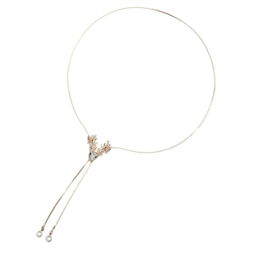 UKCOCO Damen Halskette mit Anhänger und Perlenbesatz Leichte Metallkette Eleganter Perlenschmuck für Frauen Hautfreundlich Vielseitig Kombinierbar für Alltag und Besondere Anlässe von UKCOCO